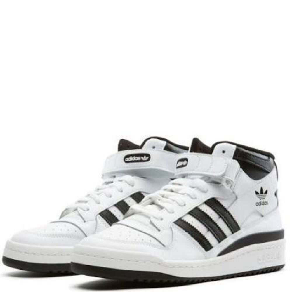 Adidas Forum Mid Shoes - White/Black - Men Size 11
